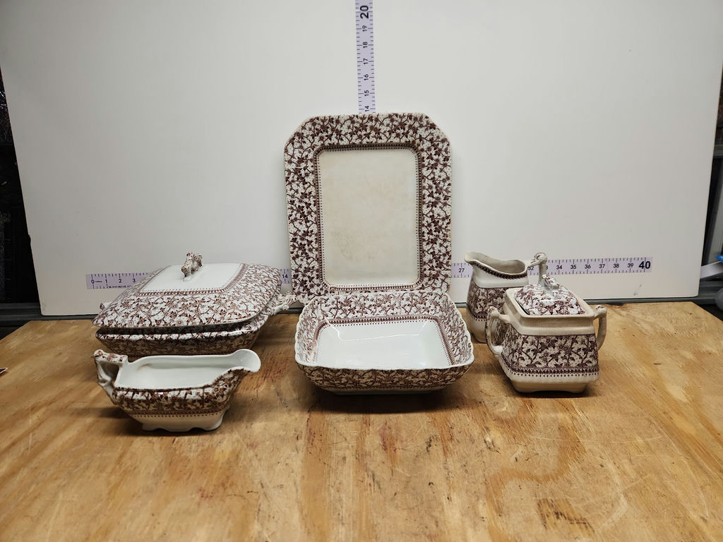 D.B. & Co Imperial Brown Transferware - image 1 of 34