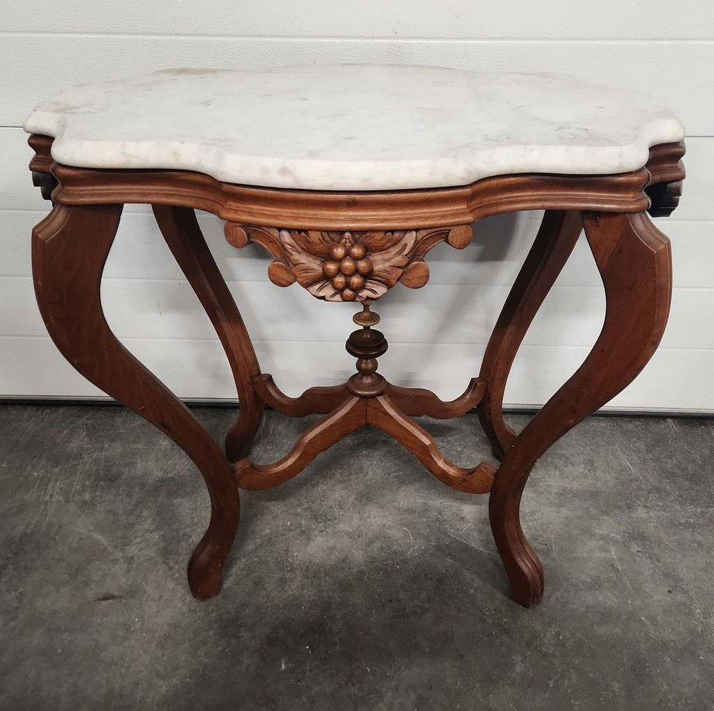 Vintage Marble Top Stand - image 3 of 13