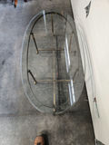 Mid-century Brass & Glass Oval Coffee Table - thumbnail 9 of 19