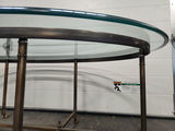 Mid-century Brass & Glass Oval Coffee Table - thumbnail 11 of 19