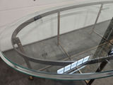Mid-century Brass & Glass Oval Coffee Table - thumbnail 6 of 19