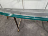 Mid-century Brass & Glass Oval Coffee Table - thumbnail 16 of 19