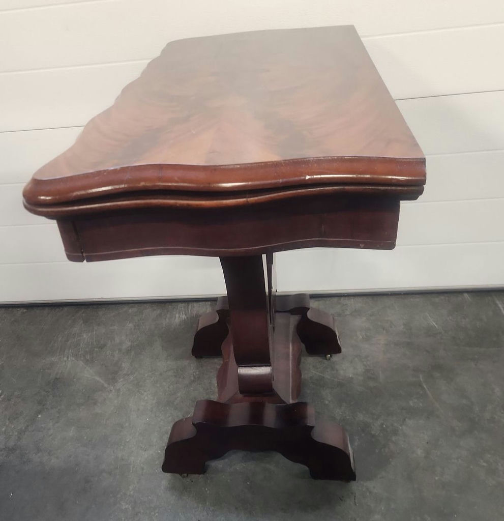 Antique Mahogany Flip Top Card Table - image 5 of 17