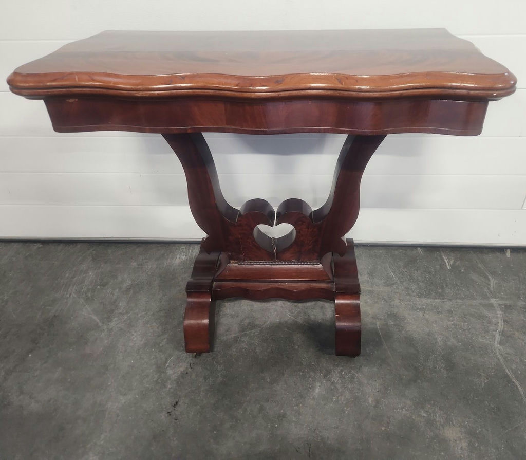Antique Mahogany Flip Top Card Table - image 2 of 17