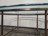 Mid-century Brass & Glass Oval Coffee Table - thumbnail 12 of 19