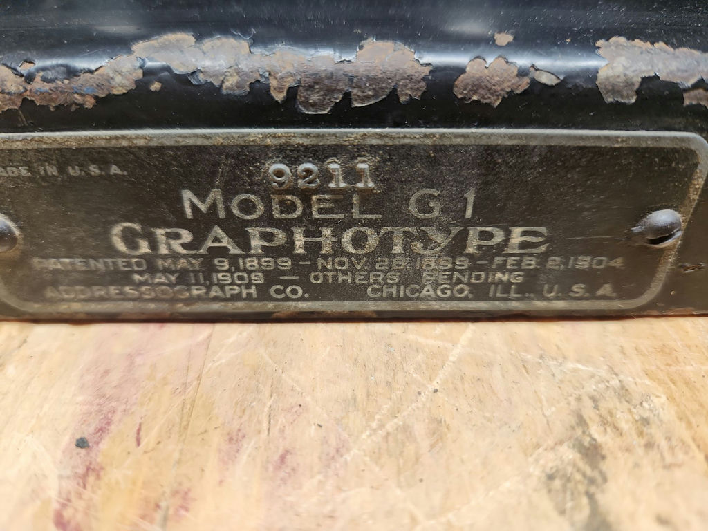 Express Graph Co. Model G1 Graphotype Machine - image 4 of 12