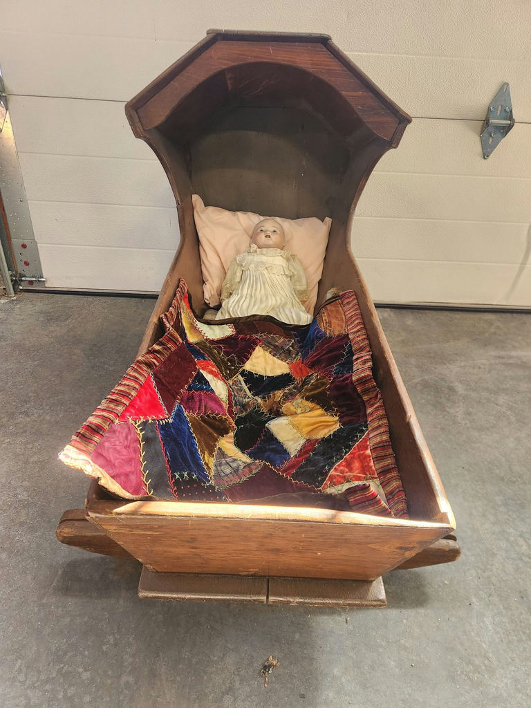 Cradle, Doll, Quilts & Pillow - image 1 of 24