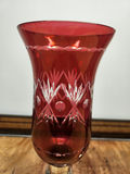 Sterling Silver & Cut Cranberry Glass Candle Holders - thumbnail 5 of 12