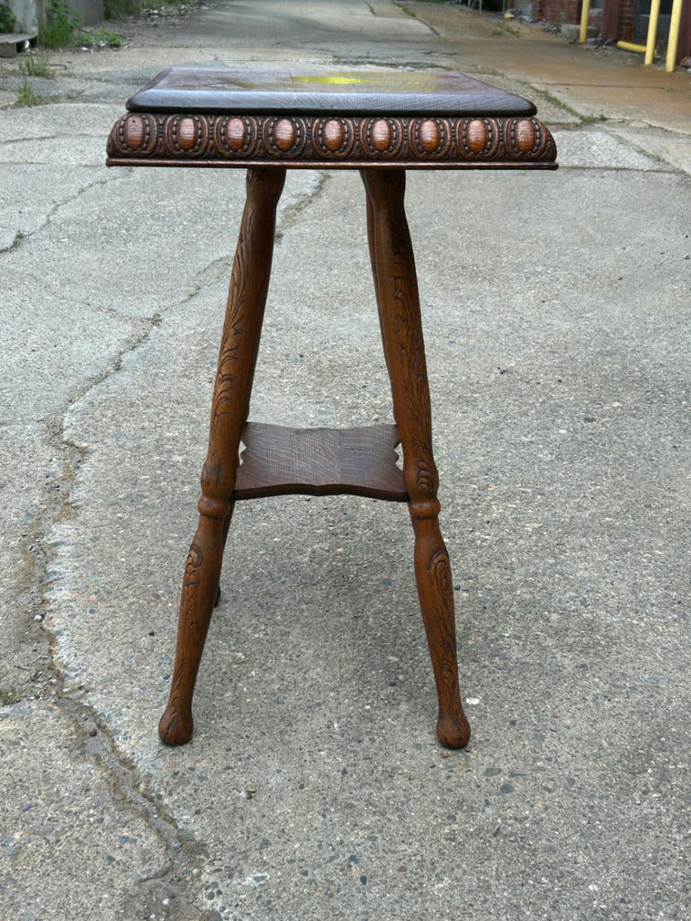 Antique Oak Victorian Lamp Table - image 3 of 4
