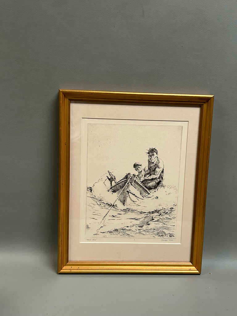 Seaman Etching Signed  - image 1 of 6