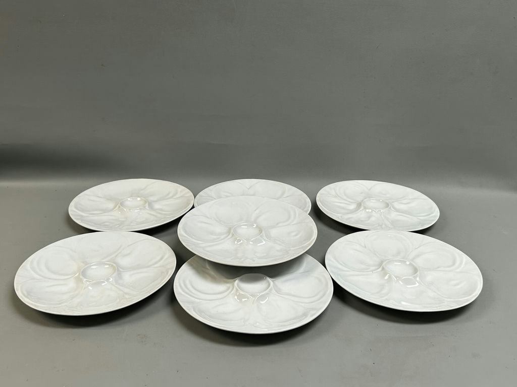  Ceramic Oyster Plates 9”  - image 3 of 5