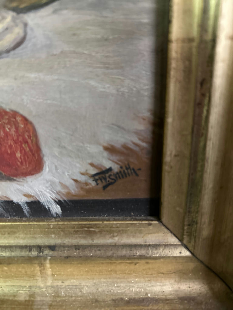 Semi-Still Life Oil on Board Signed Fred W. Smith - image 2 of 5