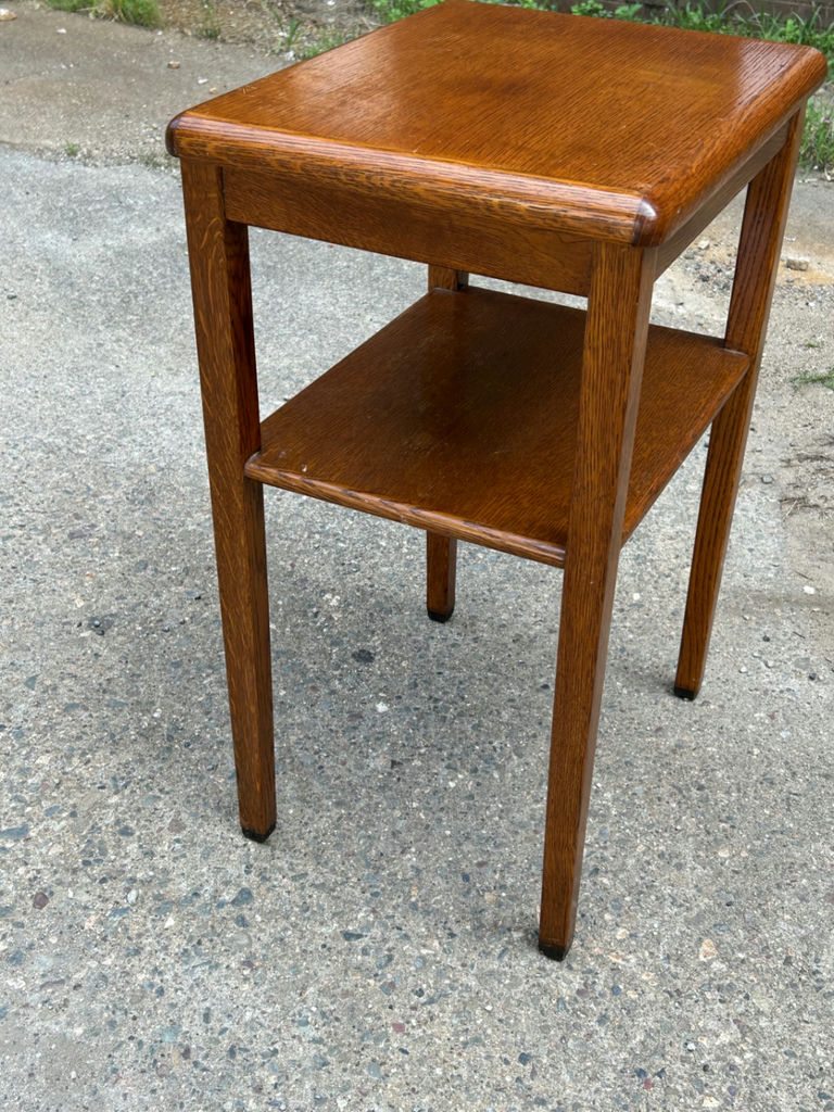 Antique Oak End Table  - image 3 of 5