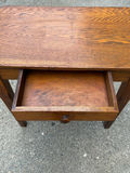Antique Oak One Drawer Side Table - thumbnail 2 of 4