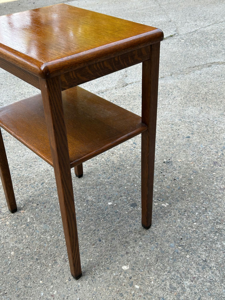 Antique Oak End Table  - image 4 of 5