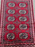 Hand Woven Red Bokhara Area Rug - thumbnail 2 of 3