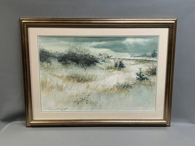 Signed Landscape Watercolor Painting  - Image 1 of 5