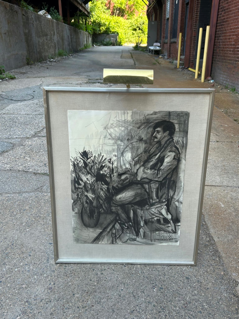 RISD Artist Charcoal Study Art Portrait  - image 1 of 5