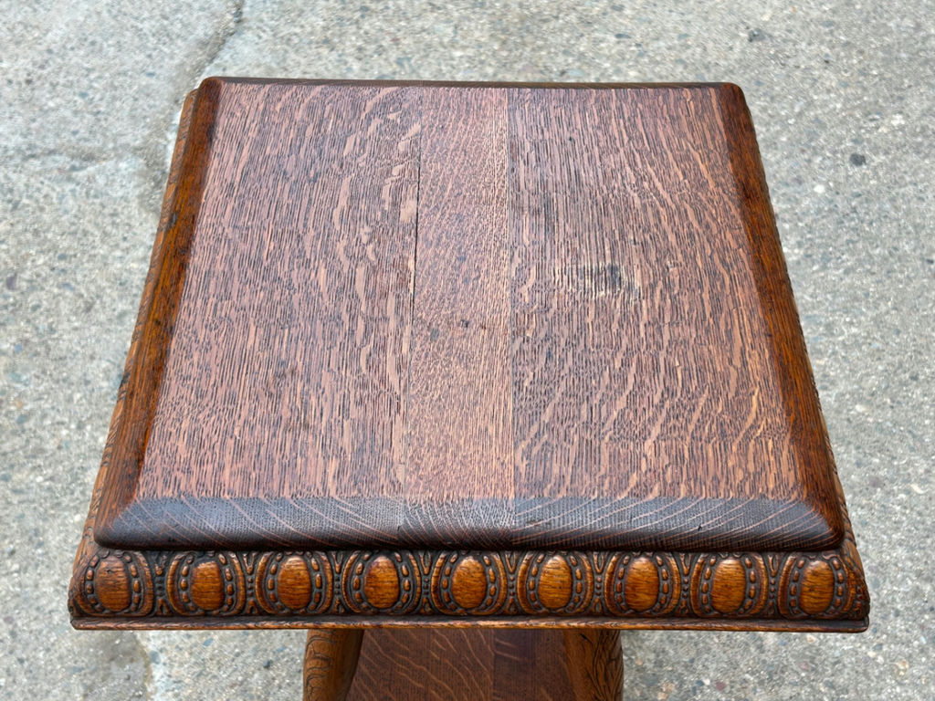 Antique Oak Victorian Lamp Table - image 2 of 4