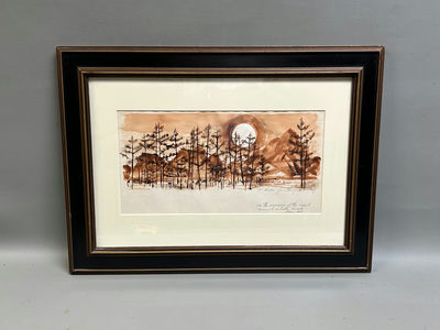 Signed Landscape Watercolor Painting - Image 1 of 5