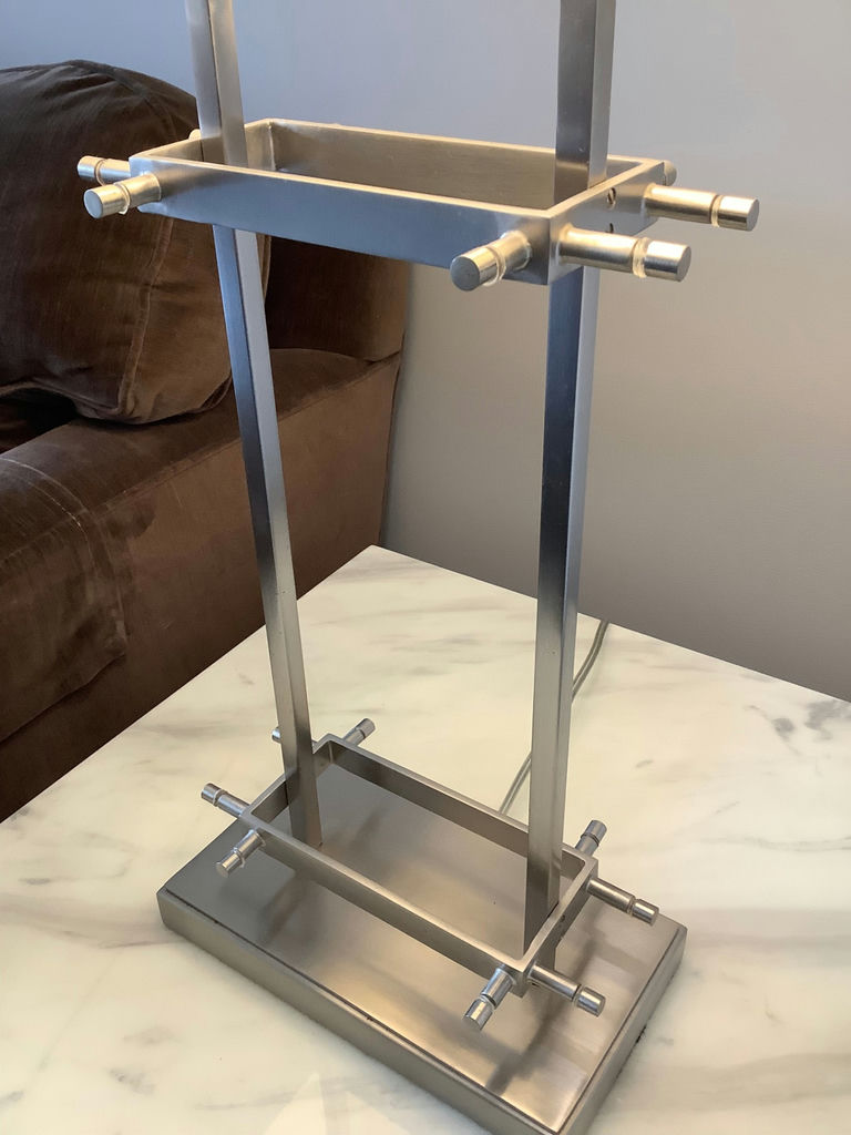 Brushed Silver Table Lamps - image 6 of 9
