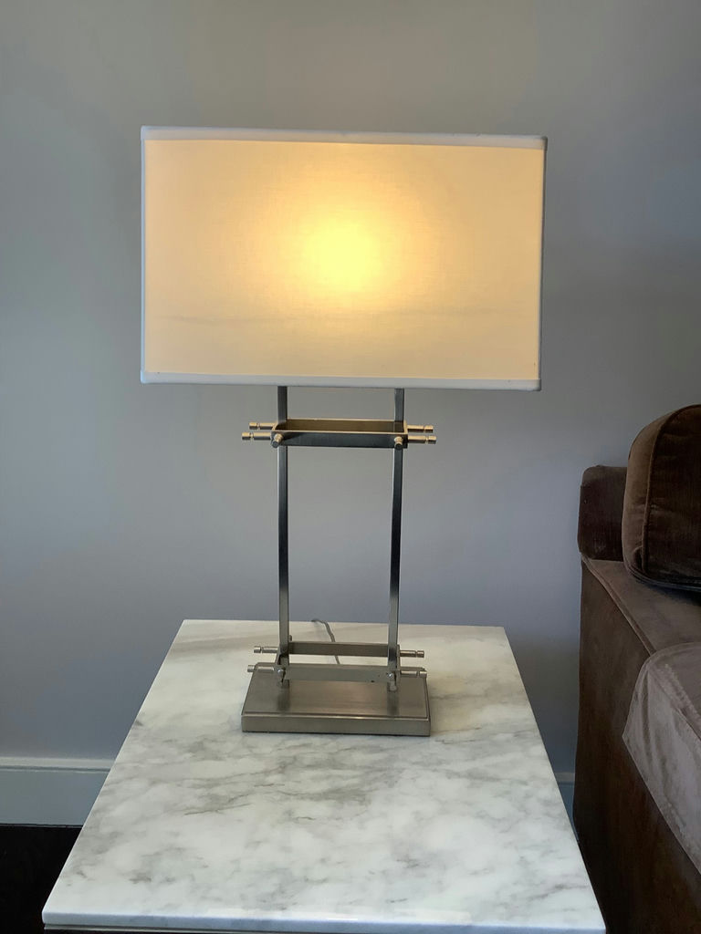 Brushed Silver Table Lamps - image 2 of 9