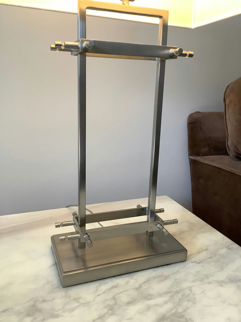 Brushed Silver Table Lamps - image 3 of 9