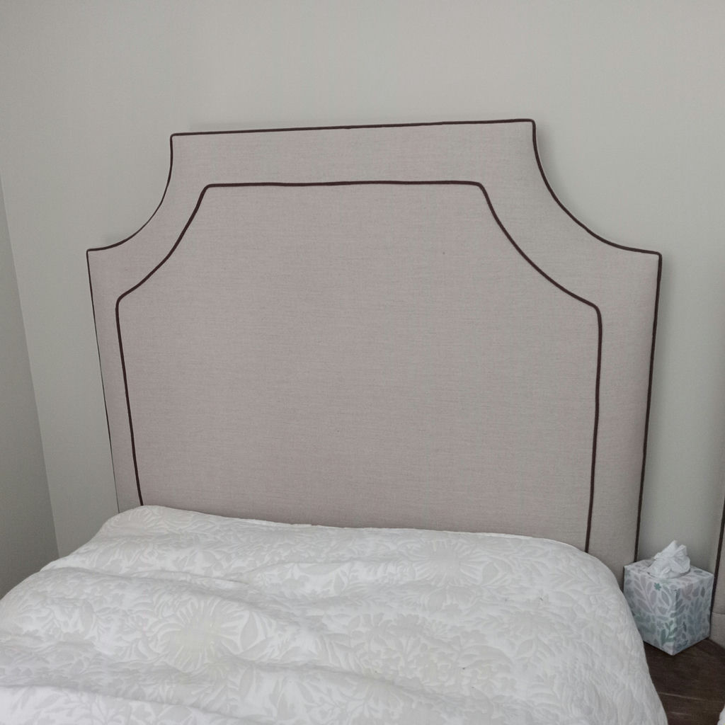 Twin Beds w/ Tall Upholstered Headboards - image 3 of 8