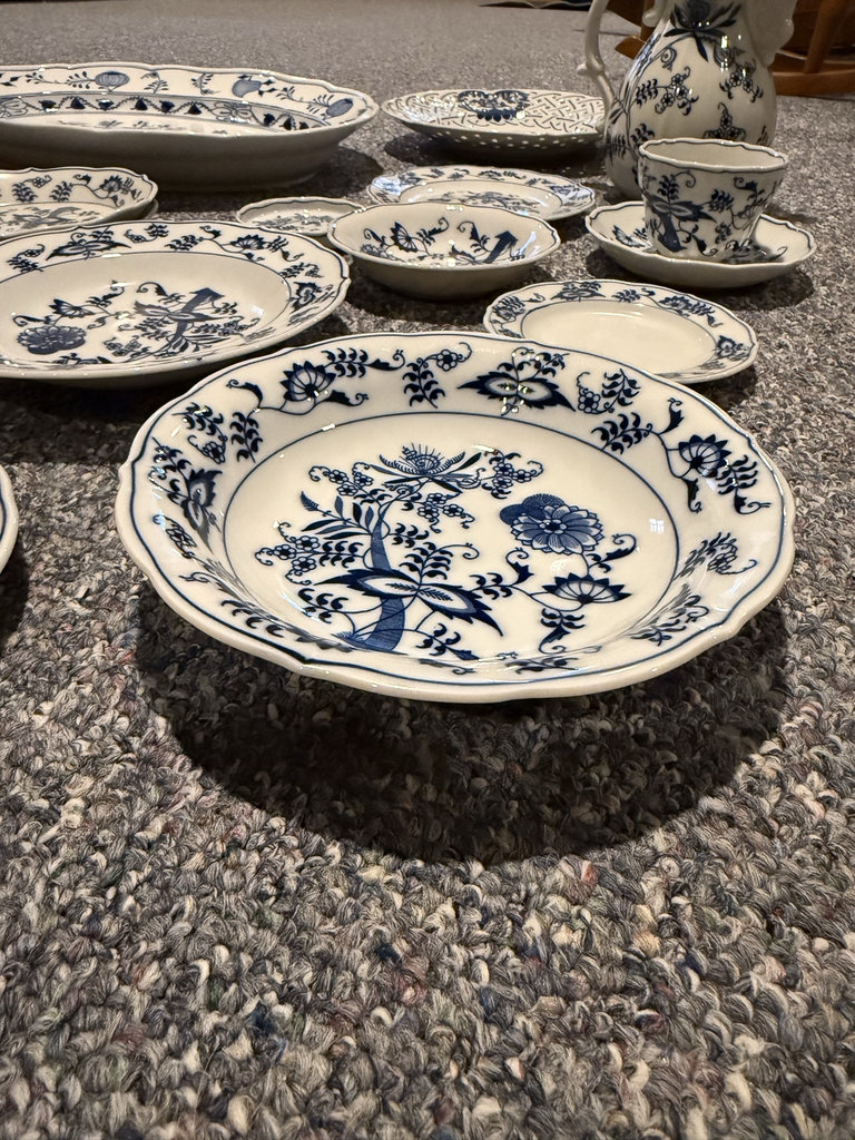 Blue Danube Blue-and-White Dinnerware and Tea Set - image 7 of 18