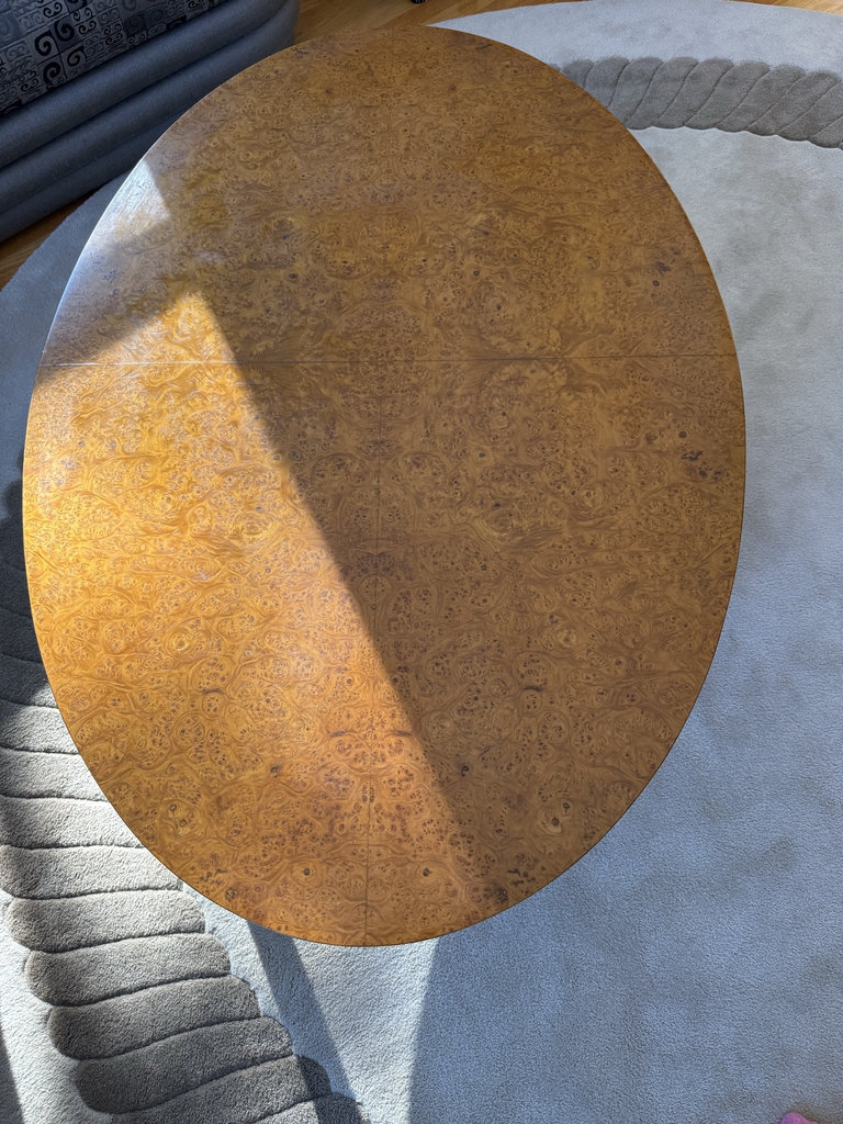 Oval Burl Wood Coffee Table - image 1 of 5
