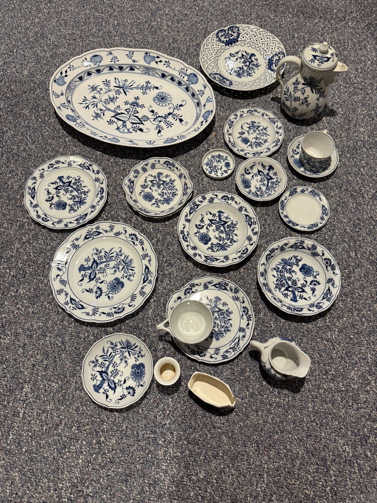 Blue Danube Blue-and-White Dinnerware and Tea Set - image 1 of 18