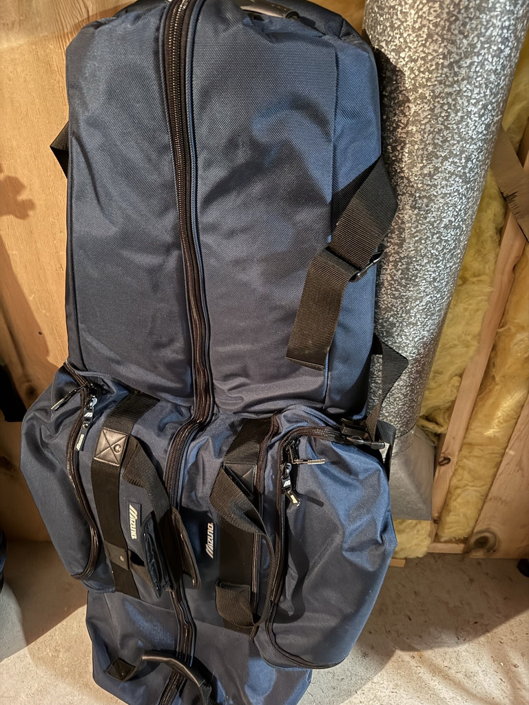 Blue Mizuno golf travel gear bag with multiple pockets - image 1 of 4