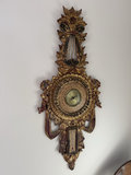 Pino de Luca Antique Ornate Giltwood Wall Barometer with Thermometer - thumbnail 1 of 5