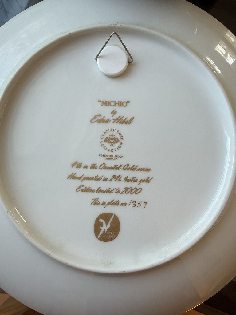 Edna Hibel Sakura and Michio Decorative Plates - image 3 of 4