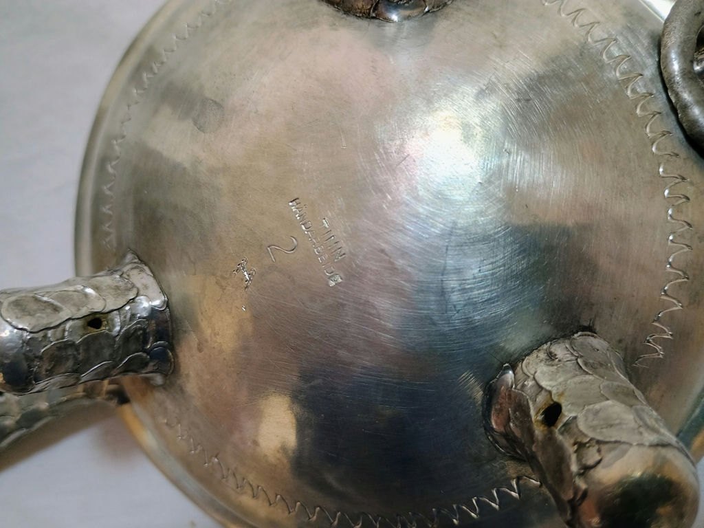 Antique Norwegian Pewter serving dishes and decor - image 9 of 12