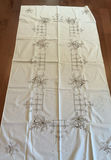 Vintage Linen Table Cloths With Embroidered Cutwork - thumbnail 6 of 7