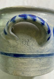 Antique French Lard Blue Ceramic Crocks - thumbnail 3 of 11
