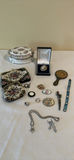 Victorian Era Costume Jewelry And Jewelry Travel Bag - thumbnail 1 of 9