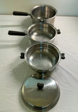Stainless steel cookware set with lids, steamer insert and nonstick frying pans - thumbnail 3 of 6