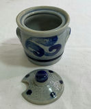 Antique French Lard Blue Ceramic Crocks - thumbnail 9 of 11