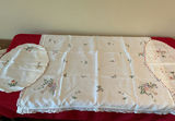 Vintage Table Linens With Colorful Needlepoint And Embroidery - thumbnail 4 of 11