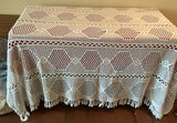 Two More Vintage Crocheted Bedspreads Or Tablcloths - thumbnail 3 of 4