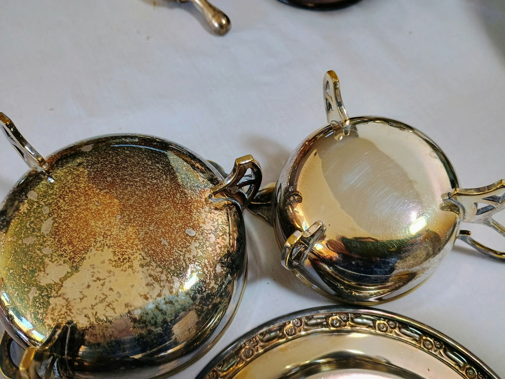 Assorted Silverplate Serving Trays, Bowls, and Tableware - image 6 of 14