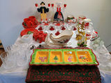 European Christmas-themed glassware and ceramic tableware set - thumbnail 1 of 16