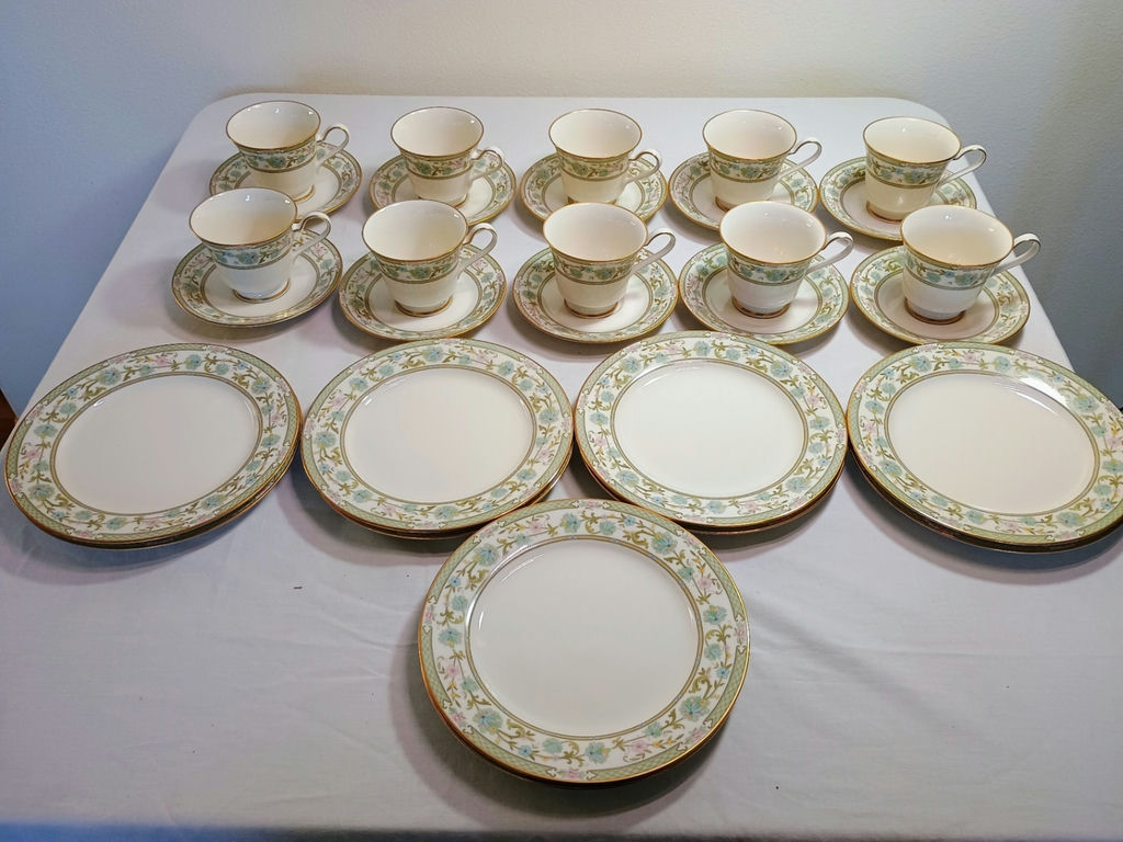Noritake Ivory China Miyoshi Tea Cups, Saucers, and Plates Set - image 1 of 4
