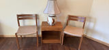 Danish MCM Teak Chairs, Small Table & Lamp - thumbnail 1 of 7