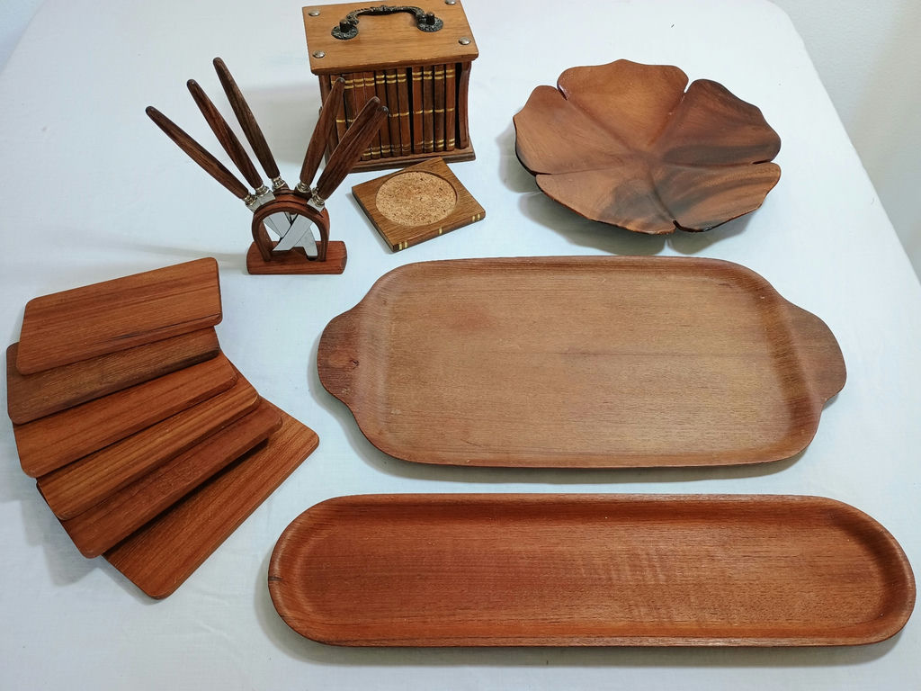 Assorted Vintage Wooden Serving and Tableware Items - image 1 of 7