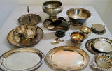 Assorted Silverplate Serving Trays, Bowls, and Tableware - thumbnail 1 of 14
