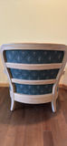 Wide fabric & wood arm chair - thumbnail 4 of 4