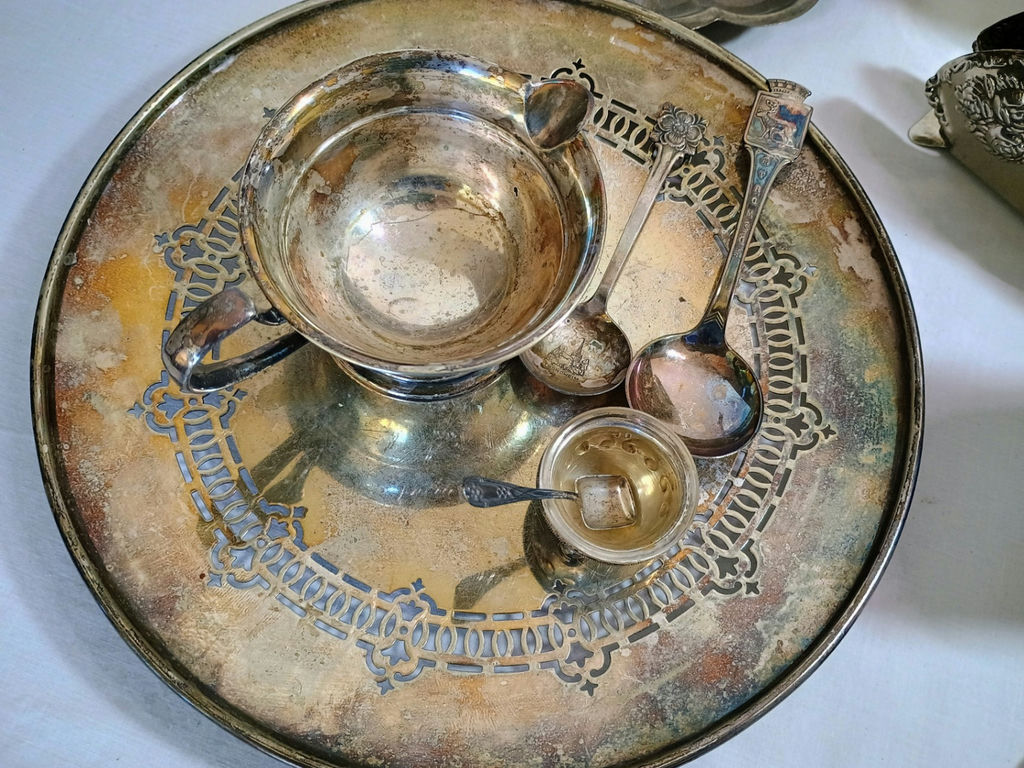 Assorted Silverplate Serving Trays, Bowls, and Tableware - image 7 of 14